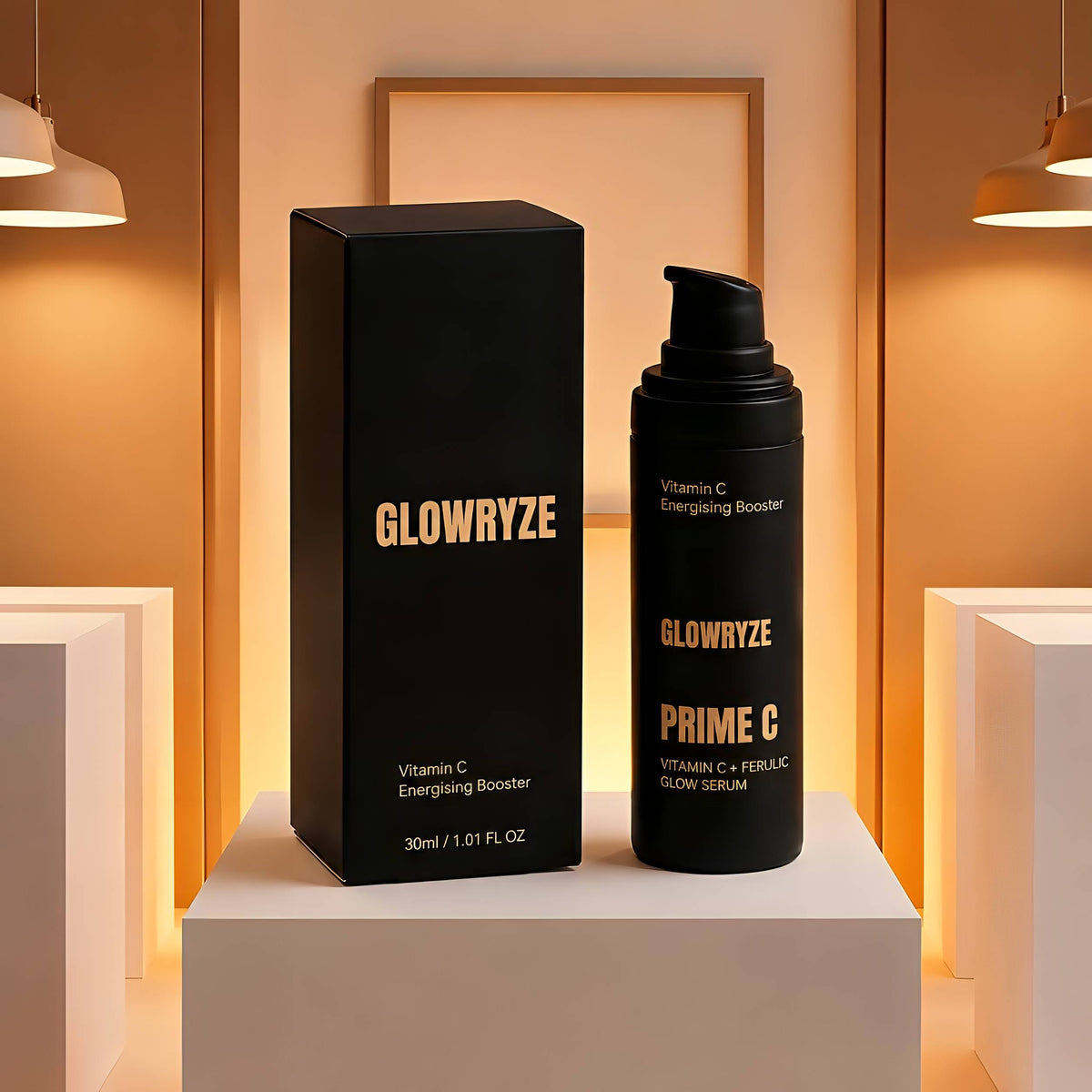 GLOWRYZE Glide Oil facial glow serum bottle and box for gua sha massage